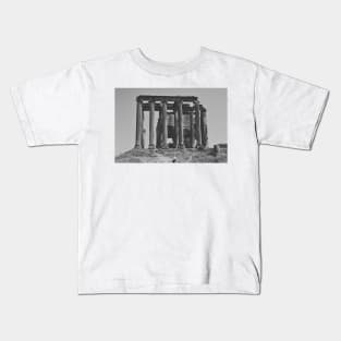 Ancient Greek Architecture Newspaper Style Kids T-Shirt